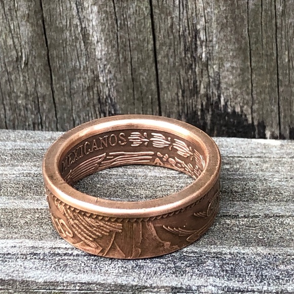 Beautiful handmade Mexican coin ring unique design - Picture 2 of 8